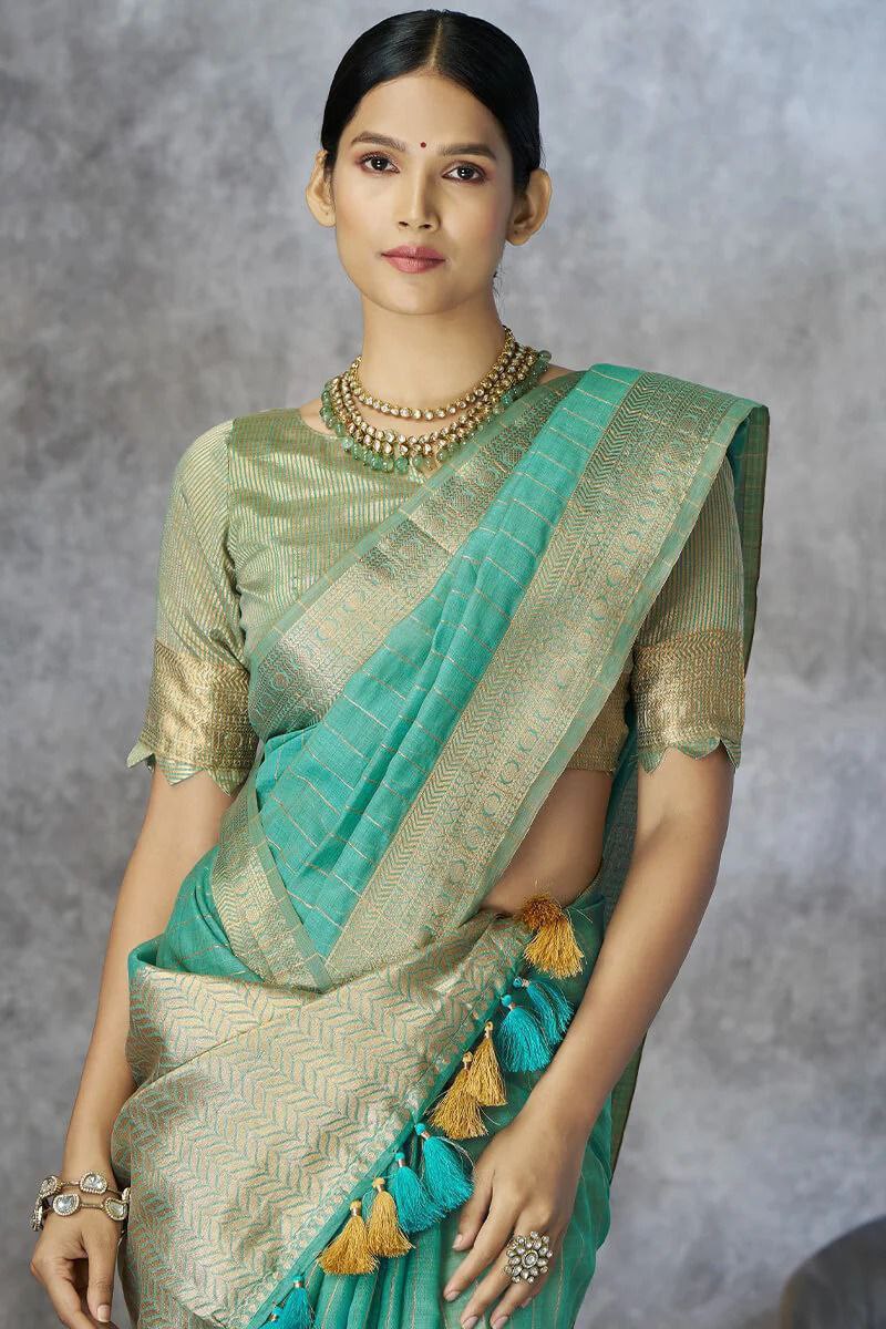 Eesha – Pure Cotton Weaving Handloom Saree