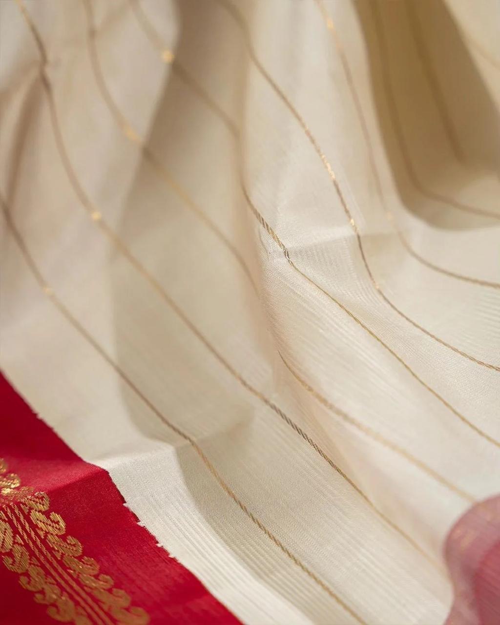 Jeel White Banarasi Silk Saree