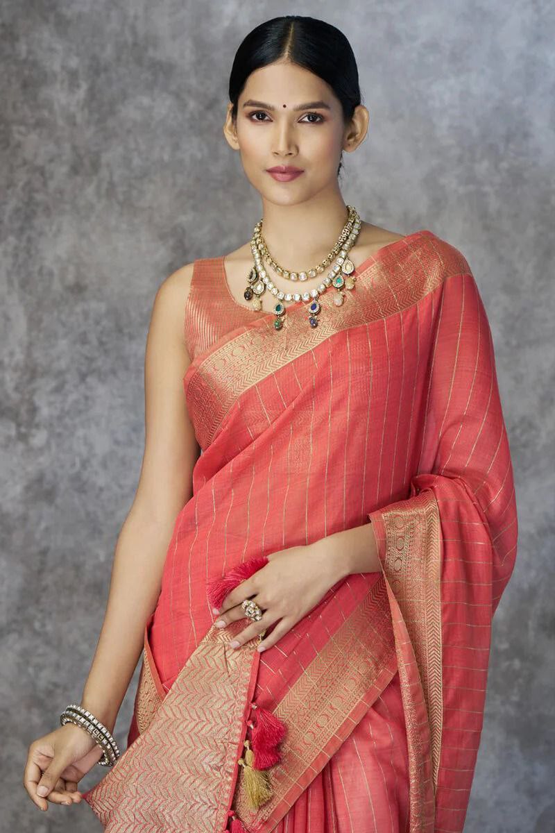 Eesha – Pure Cotton Weaving Handloom Saree